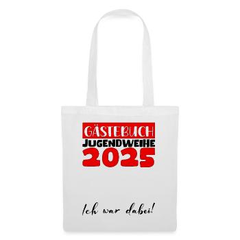 Jugendweihe 2025 Livre d’or Cadeau Filles Garçons - Sac en tissu - blanc - Devant