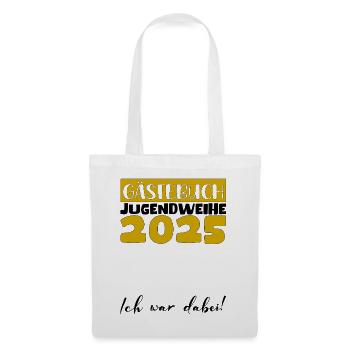 Jugendweihe 2025 Livre d’or Cadeau Filles Garçons - Sac en tissu - blanc - Devant