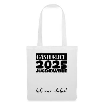 Jugendweihe 2025 Livre d’or Cadeau Filles Garçons - Sac en tissu - blanc - Devant