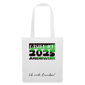 Jugendweihe 2025 Livre d’or Cadeau Filles Garçons - Sac en tissu - blanc - Devant