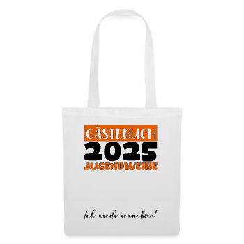 Jugendweihe 2025 Livre d’or Cadeau Filles Garçons - Sac en tissu - blanc - Devant