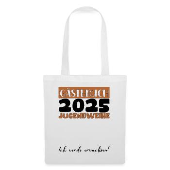 Jugendweihe 2025 Livre d’or Cadeau Filles Garçons - Sac en tissu - blanc - Devant