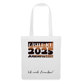 Jugendweihe 2025 Livre d’or Cadeau Filles Garçons - Sac en tissu - blanc - Devant