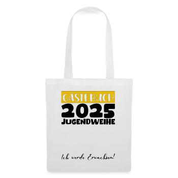 Jugendweihe 2025 Livre d’or Cadeau Filles Garçons - Sac en tissu - blanc - Devant