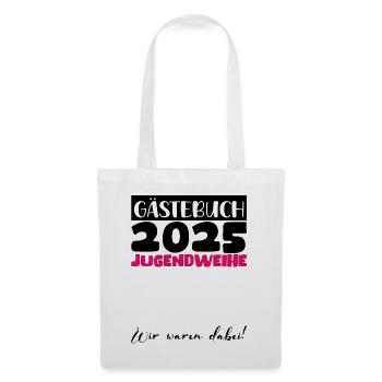 Jugendweihe 2025 Livre d’or Cadeau Filles Garçons - Sac en tissu - blanc - Devant