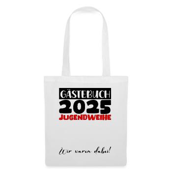 Jugendweihe 2025 Livre d’or Cadeau Filles Garçons - Sac en tissu - blanc - Devant