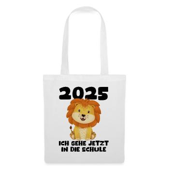 Schulkind 2025 Junge Mädchen Einschulung 2025 Deko - Stoffbeutel - Weiß - Vorne