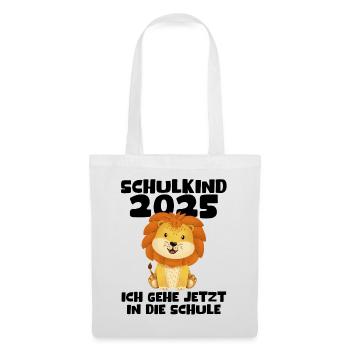 Schulkind 2025 Junge Mädchen Einschulung 2025 Deko - Stoffbeutel - Weiß - Vorne