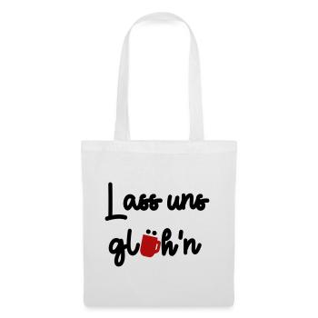 Lass uns glühn - Stoffbeutel - Weiß - Vorne