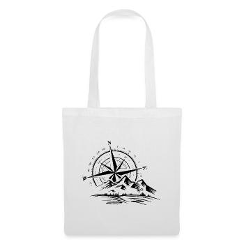 Compass Direction Mountain Graphic - Tote Bag - white - Front
