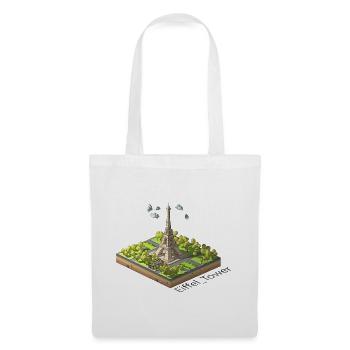 Geometric low poly Eiffel Tower - Tote Bag - white - Front