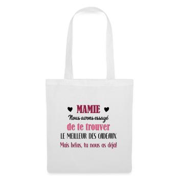 Mamie, le meilleur des cadeaux - Sac en tissu - blanc - Devant
