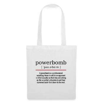 powerbomb - spelling and description - Stoffbeutel - Weiß - Vorne