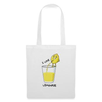 I love Lemonade Geschenk Zitrone pinkelt lustig - Stoffbeutel - Weiß - Vorne