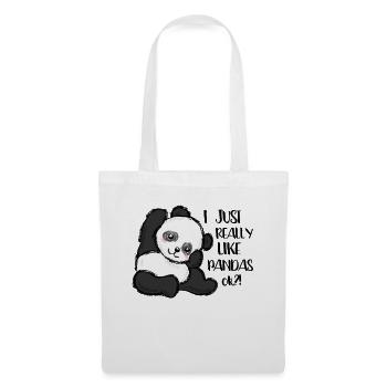 I just really like Pandas panda little panda - Tote Bag - white - Front