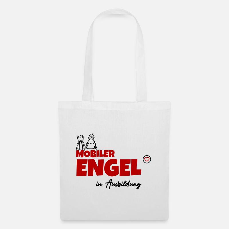 Mobiler Engel in Ausbildung - Stoffbeutel - Weiß