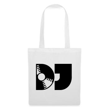 DJ Schallplatte Typografie - Stoffbeutel - Weiß - Vorne