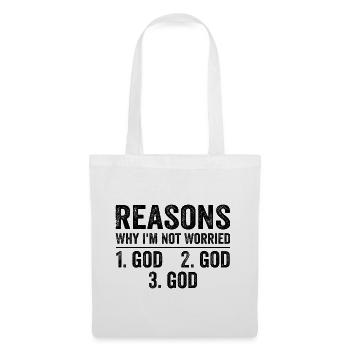 Reasons Why I'm Not Worried God - Sac en tissu - blanc - Devant