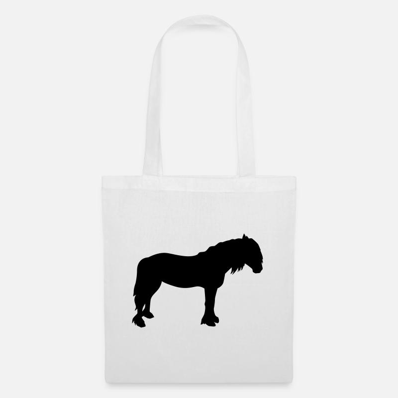 Cheval - Sac en tissu - blanc
