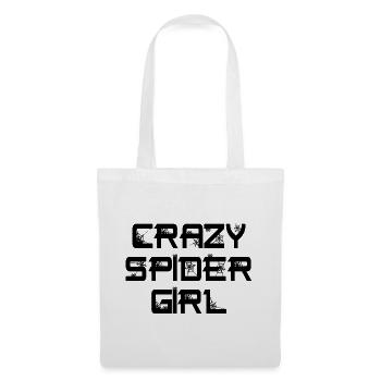 Drôle Crazy Spider Girl Pet Spider Propriétaire - Sac en tissu - blanc - Devant