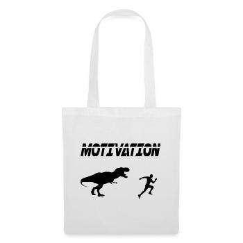 motivation sport running humor dinosaur - Tote Bag - white - Front