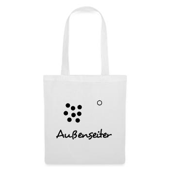 Außenseiter - dunkel - Stoffbeutel - Weiß - Vorne