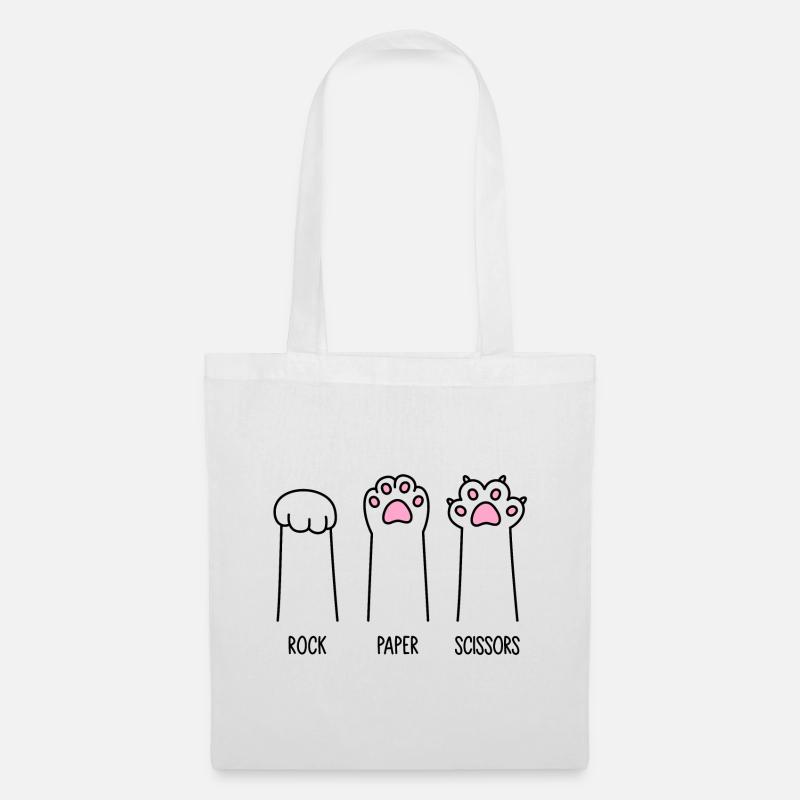 Rock Paper Scissors - Tote Bag - white
