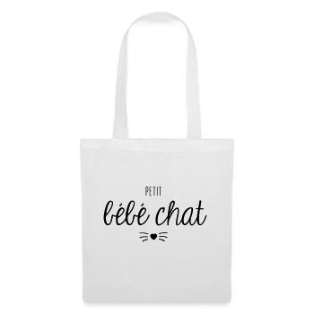 Petit bébé chat - Sac en tissu - blanc - Devant