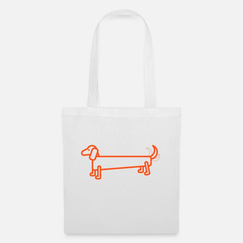 Teckels - Sac en tissu - blanc