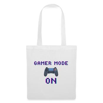 Mode joueur sur | T-Shirt Design Gamer - Sac en tissu - blanc - Devant