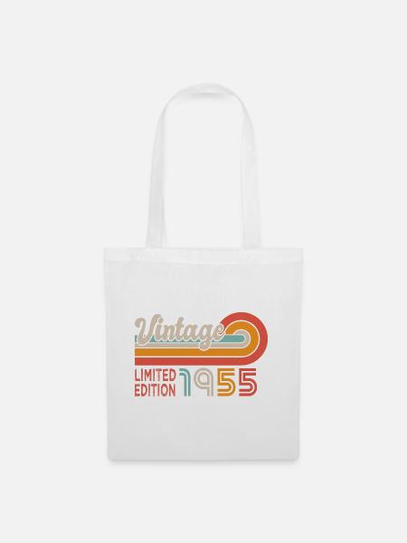 1955 anniversaire Né en 1955 - Sac en tissu - blanc