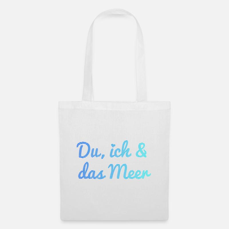 Du, ich und das Meer - Stoffbeutel - Weiß
