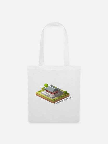 Geometrische Low-Poly-Deoksugung - Stoffbeutel - Weiß