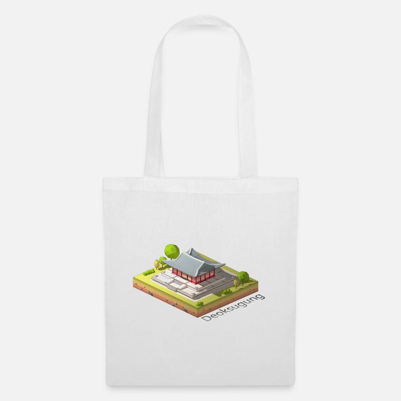 Geometrische Low-Poly-Deoksugung - Stoffbeutel - Weiß