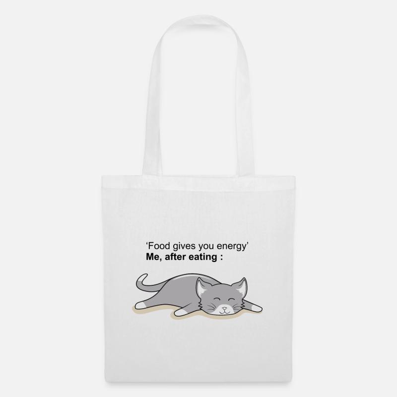 Meme Katze Lustige Tiere Sprüche Grafik - Stoffbeutel - Weiß
