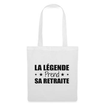 La légende prend sa retraite pension retraité - Sac en tissu - blanc - Devant