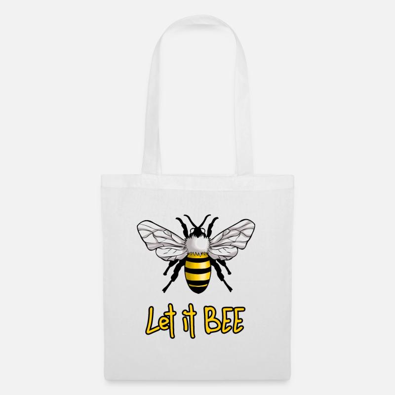Let it Bee Biene - Stoffbeutel - Weiß