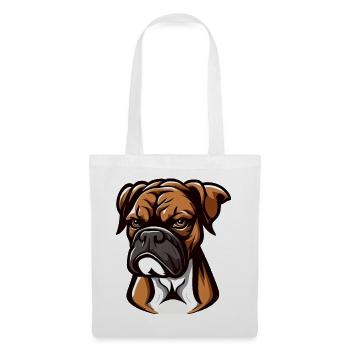 BOXER DESSIN ANIMAUX DE COMPAGNIE CHIENS ANIMAUX CANINS ART - Sac en tissu - blanc - Devant