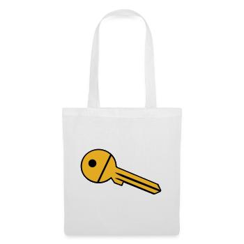 clé - Sac en tissu - blanc - Devant