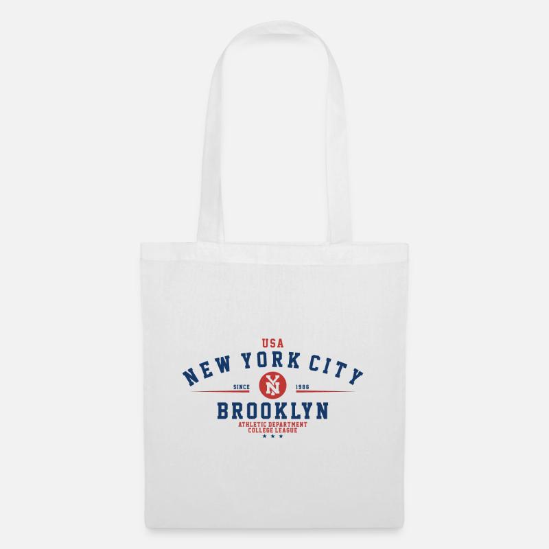 Brooklyn, New York - Stoffbeutel - Weiß