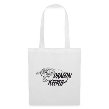 Crocodile aux yeux rouges Scinque Dragon Gardien - Sac en tissu - blanc - Devant