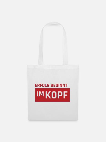 Erfolg beginnt im Kopf - Stoffbeutel - Weiß