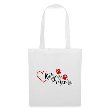Katzen Mama - Stoffbeutel - Weiß - Vorne