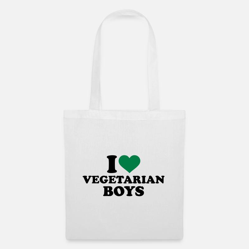 Vegetarier - Stoffbeutel - Weiß