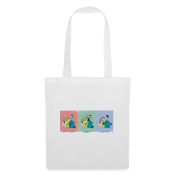 Les Minions Dave Samedi Dimanche Lundi Meme - Sac en tissu - blanc - Devant