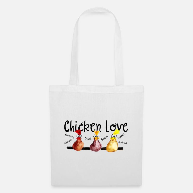 Chicken Love - Stoffbeutel - Weiß