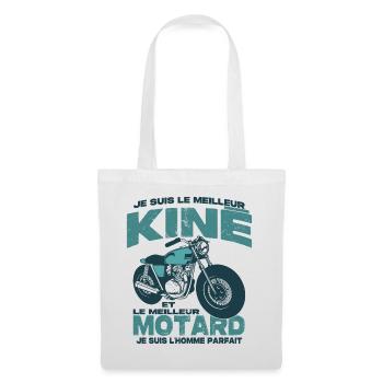Le meilleur motard et le meilleur kiné - Sac en tissu - blanc - Devant