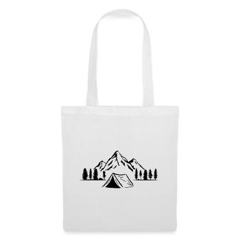 Camping Aventure, Montagne et Forêt - Sac en tissu - blanc - Devant