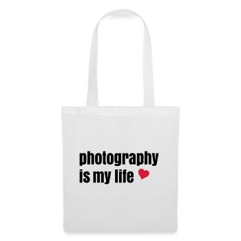 photography is my life - Sac en tissu - blanc - Devant