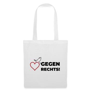 Gegen rechts - Stoffbeutel - Weiß - Vorne